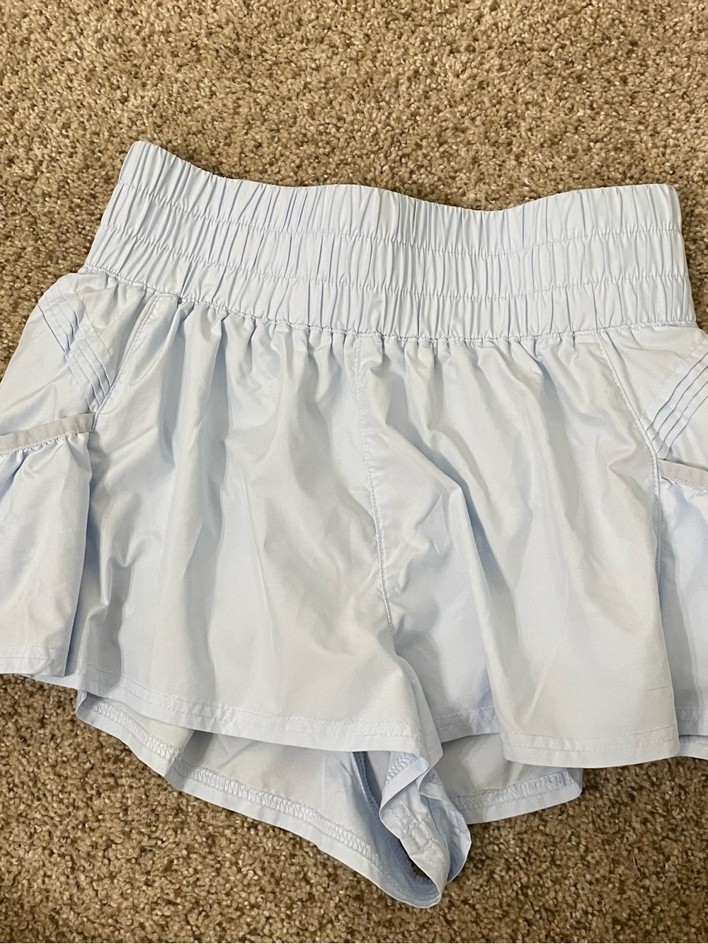 Free People Get your flirt on shorts S light blue